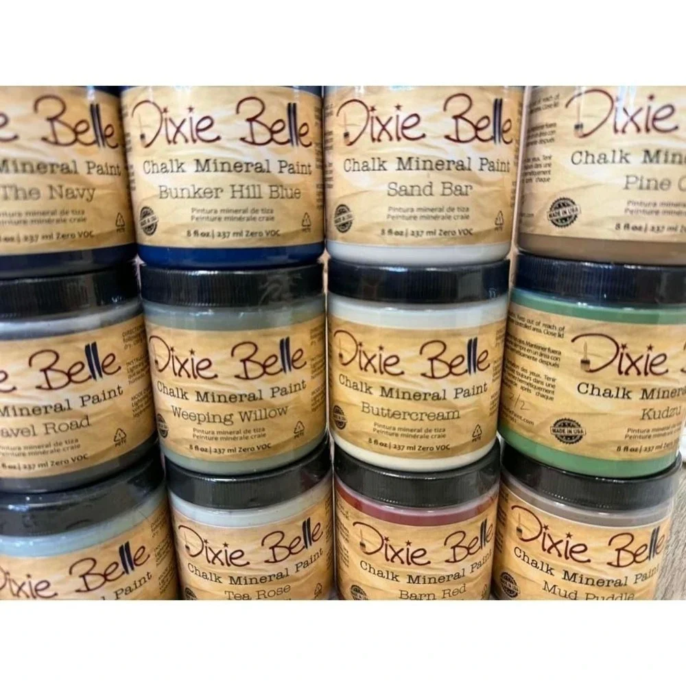 Dixie Belle Chalk Mineral Paint 8oz Assorted Colors Furniture DIY Craft Paint